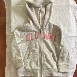 Old Navy Gray Zip-Up Hoodie Sweatshirt